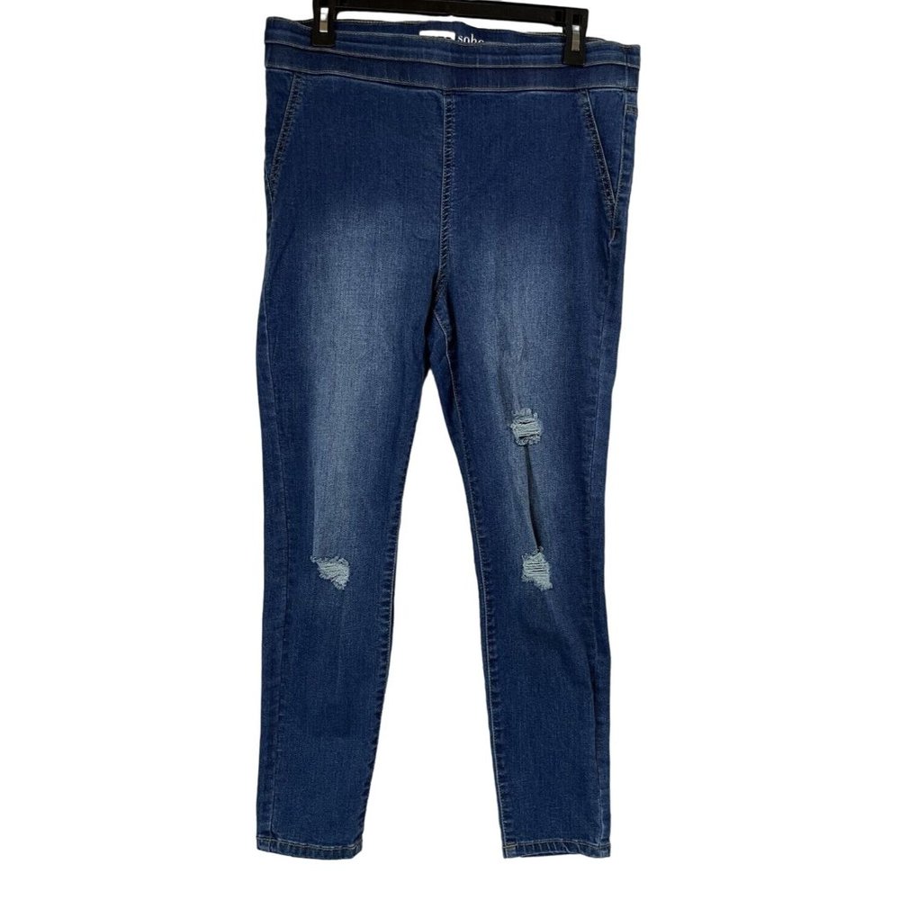 Women soho jeans new york high waist pull on ankle legging Size L - Picture 1 of 9